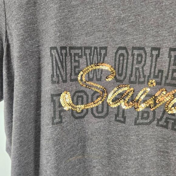 New Orleans Saints Sequin Football NFL Team Apparel Women's XL 1St & Fashion Col - Picture 10 of 12